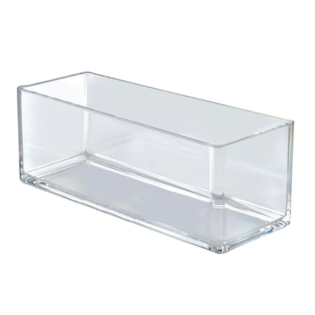 Azar Displays 4" x 10" Deluxe Clear Acrylic Rectangular Bin, PK4 556344